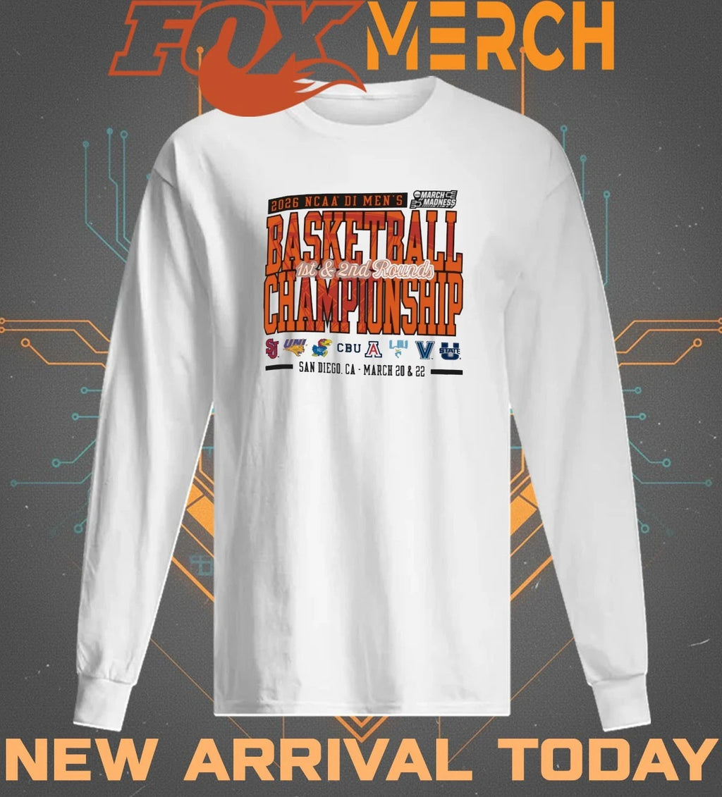 2026 NCAA DI Men’s Basketball Championship 1st &amp; 2nd Rounds San Diego, CA march 20 &amp; 22 t-shirt