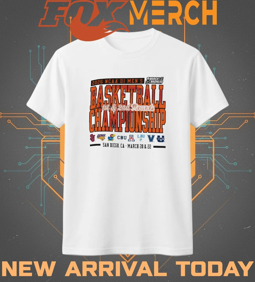 2026 NCAA DI Men’s Basketball Championship 1st &amp; 2nd Rounds San Diego, CA march 20 &amp; 22 t-shirt