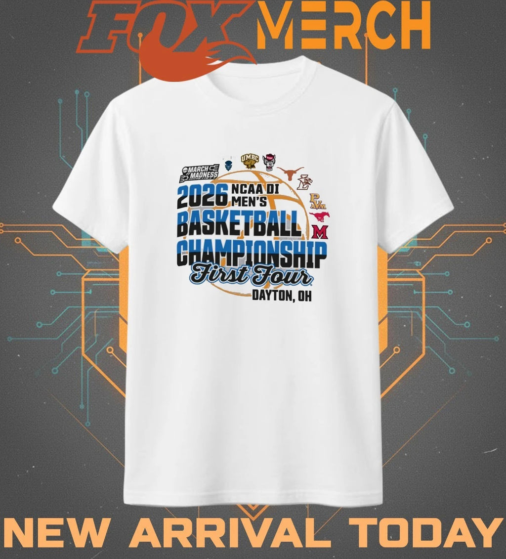 2026 NCAA DI Men’s Basketball Championship First Four Dayton, OH t-shirt