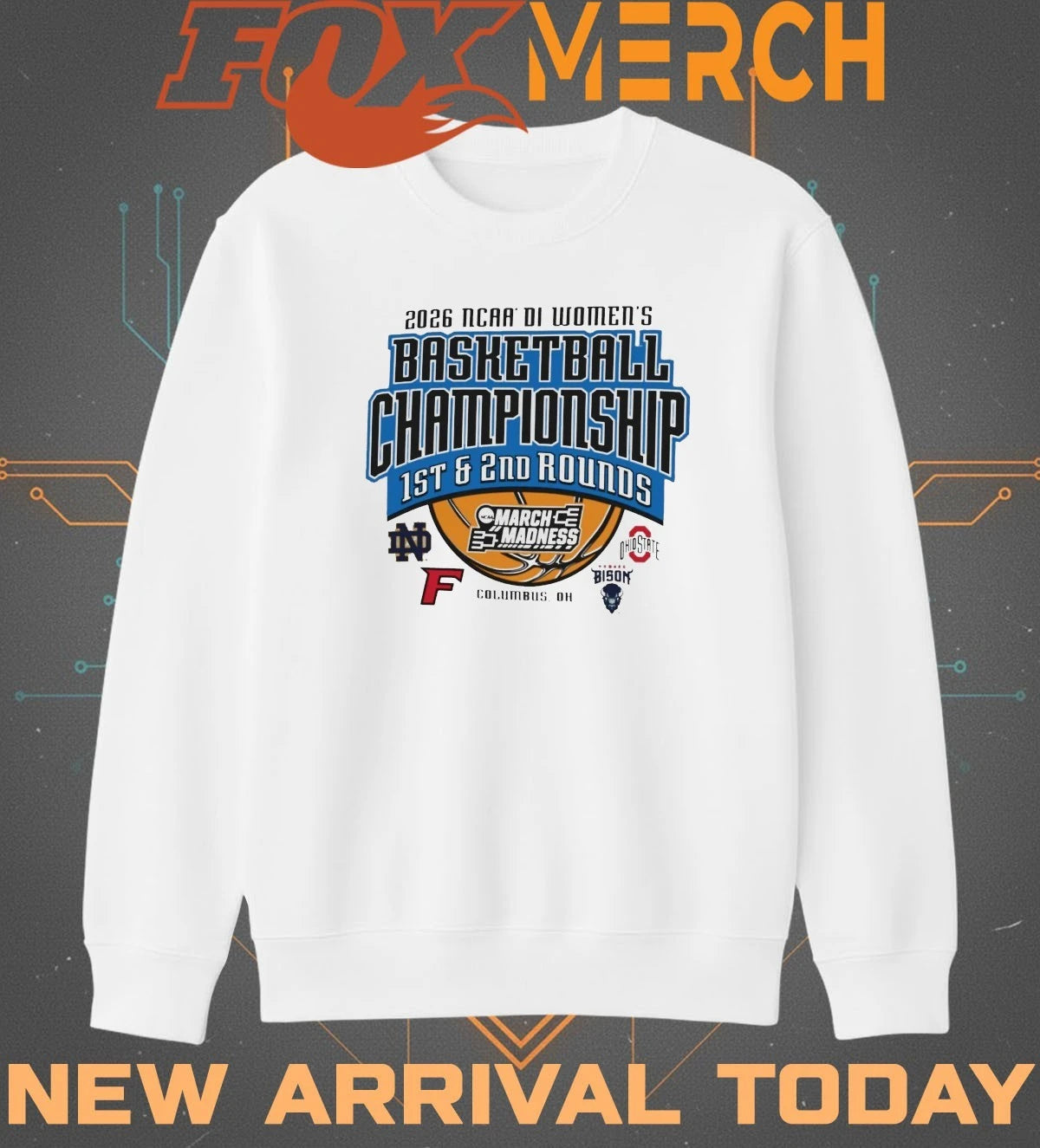 2026 NCAA DI Women’s Basketball Championship 1st &amp; 2nd Rounds March Madness Columbus, OH t-shirt