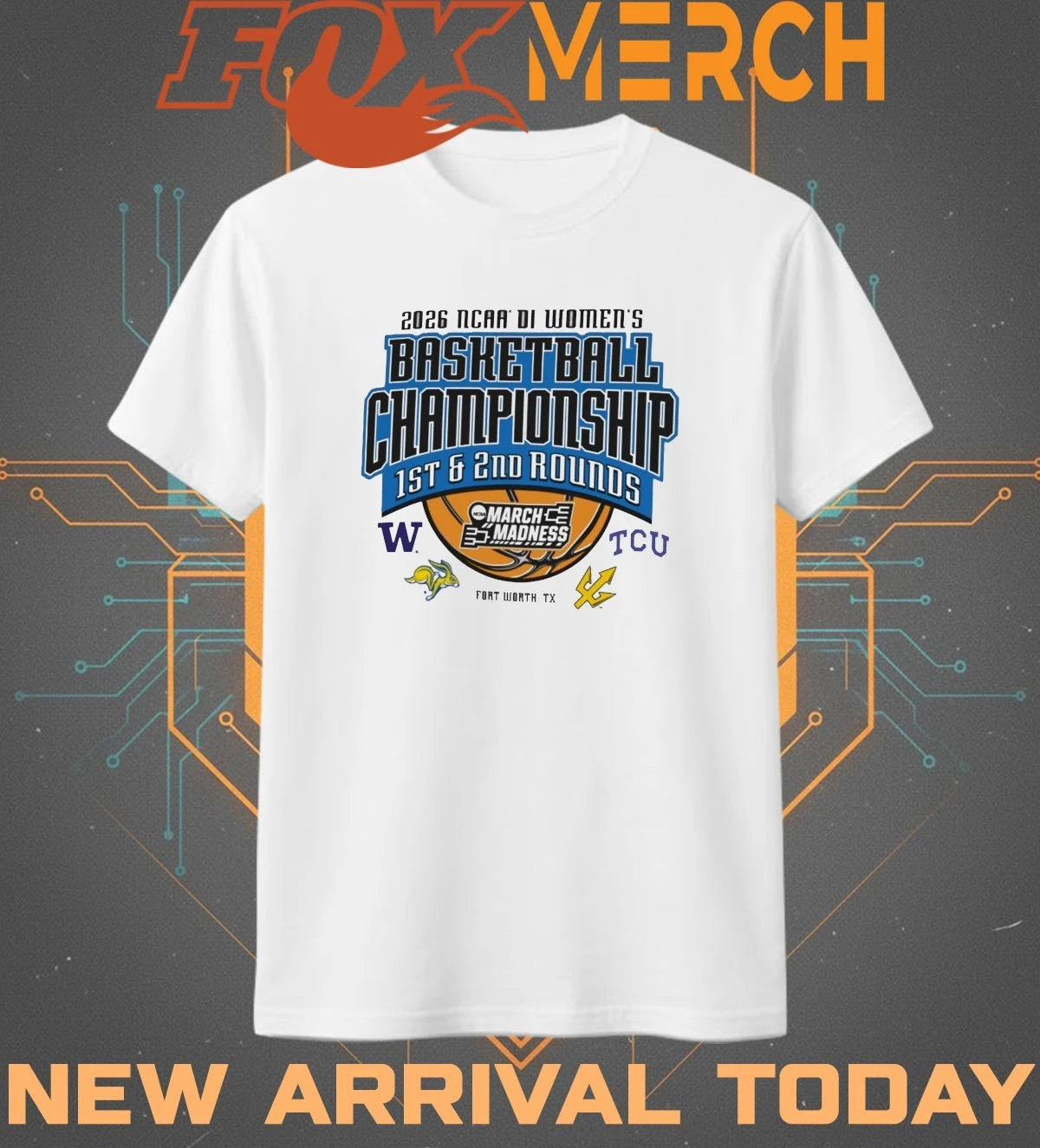 2026 NCAA DI Women’s Basketball Championship 1st &amp; 2nd Rounds March Madness Fort Worth, TX t-shirt