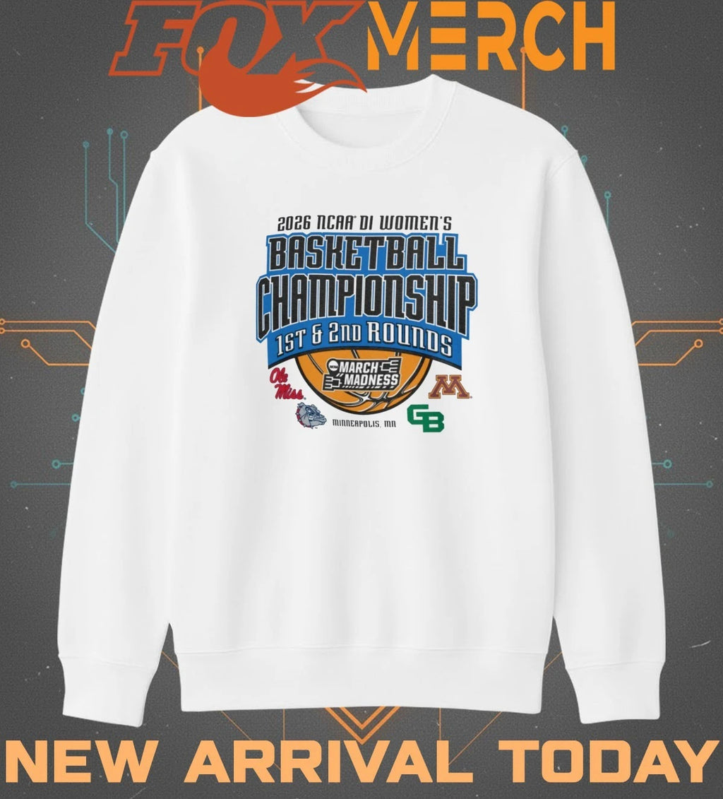 2026 NCAA DI Women’s Basketball Championship 1st &amp; 2nd Rounds March Madness Minneapolis, MN t-shirt