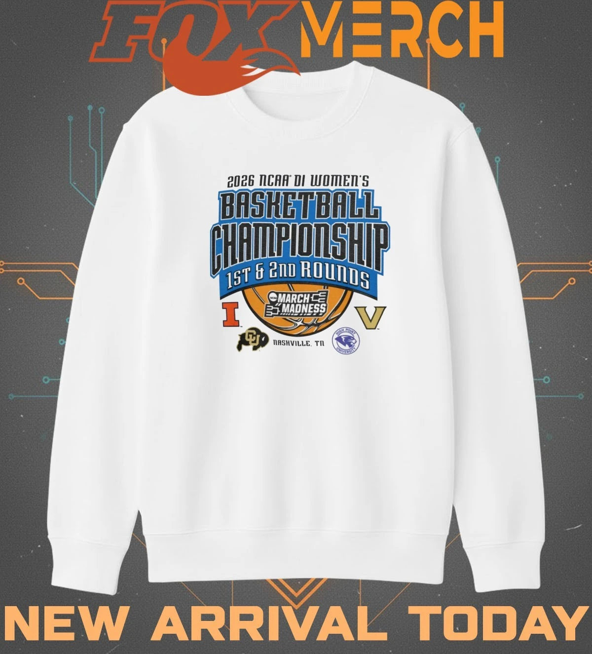 2026 NCAA DI Women’s Basketball Championship 1st &amp; 2nd Rounds March Madness Nashville, TN t-shirt