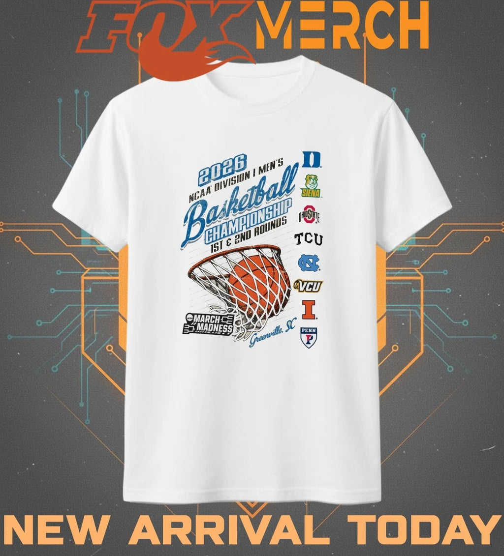 2026 NCAA Division I Men’s Basketball Championship 1st &amp; 2nd Rounds March Madness t-shirt