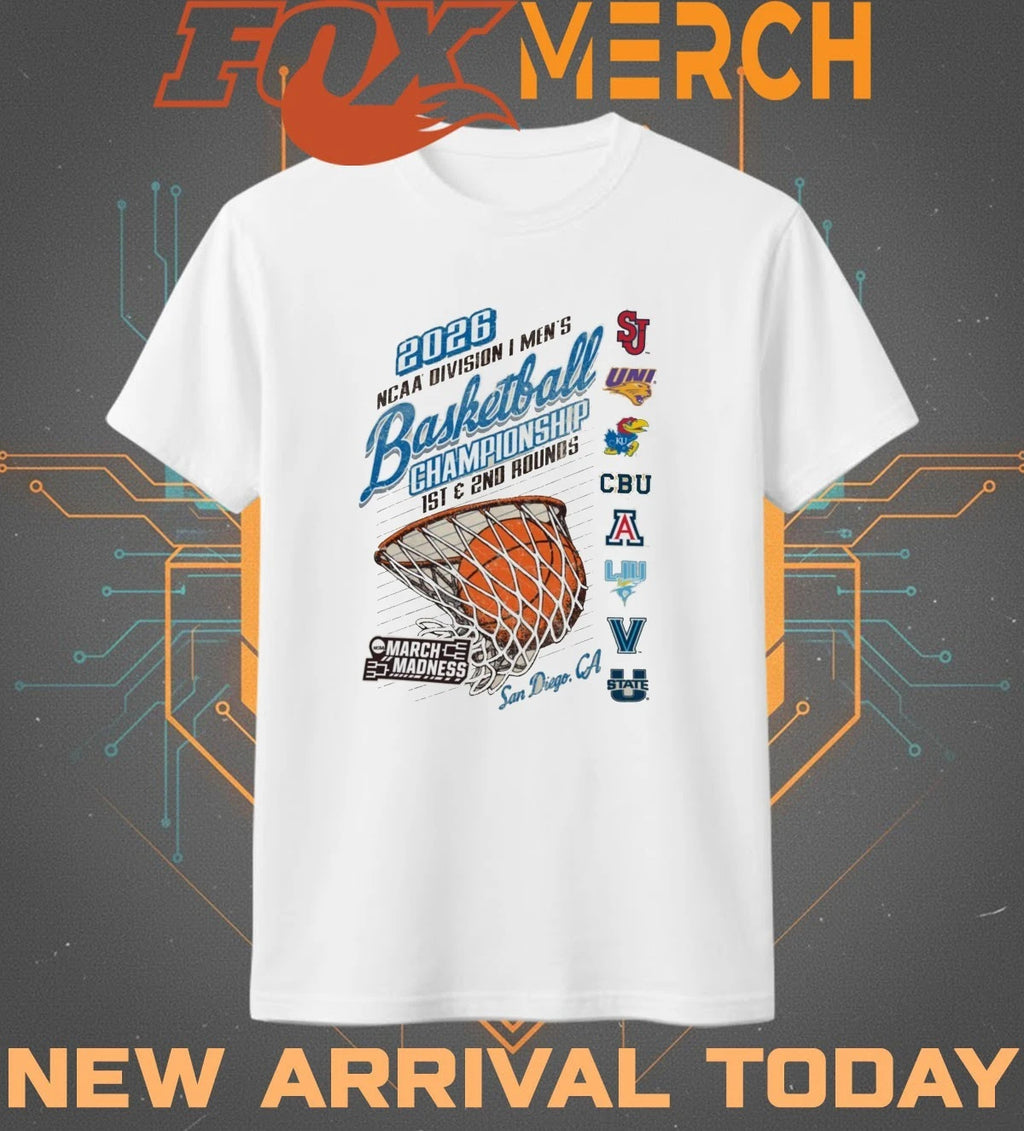 2026 NCAA Division I Men’s Basketball Championship 1st &amp; 2nd Rounds San Diego, Ca t-shirt