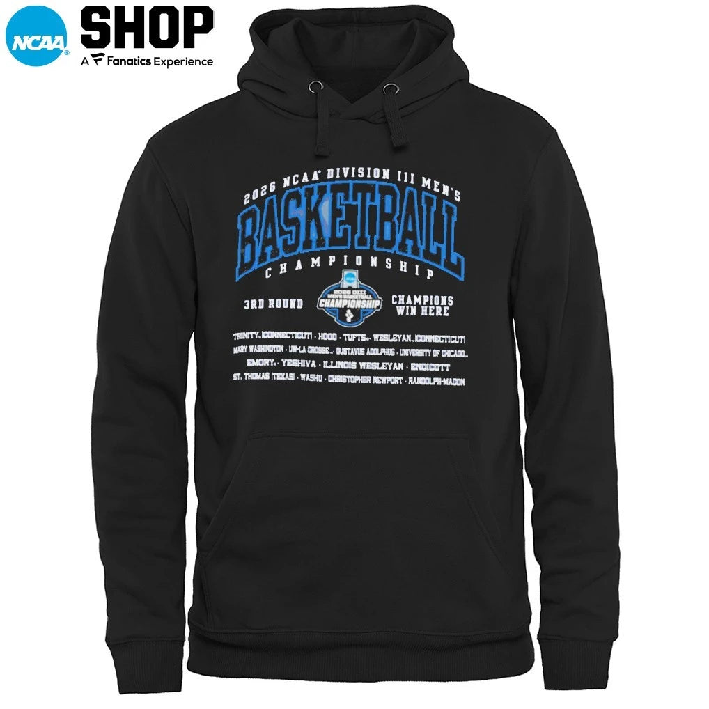 2026 NCAA Division III Men’s Basketball Championship 3rd Champions Win Here 16 Teams T-Shirt