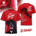 21 Savage What Happened To The Streets Graphic Two Sided Shirt