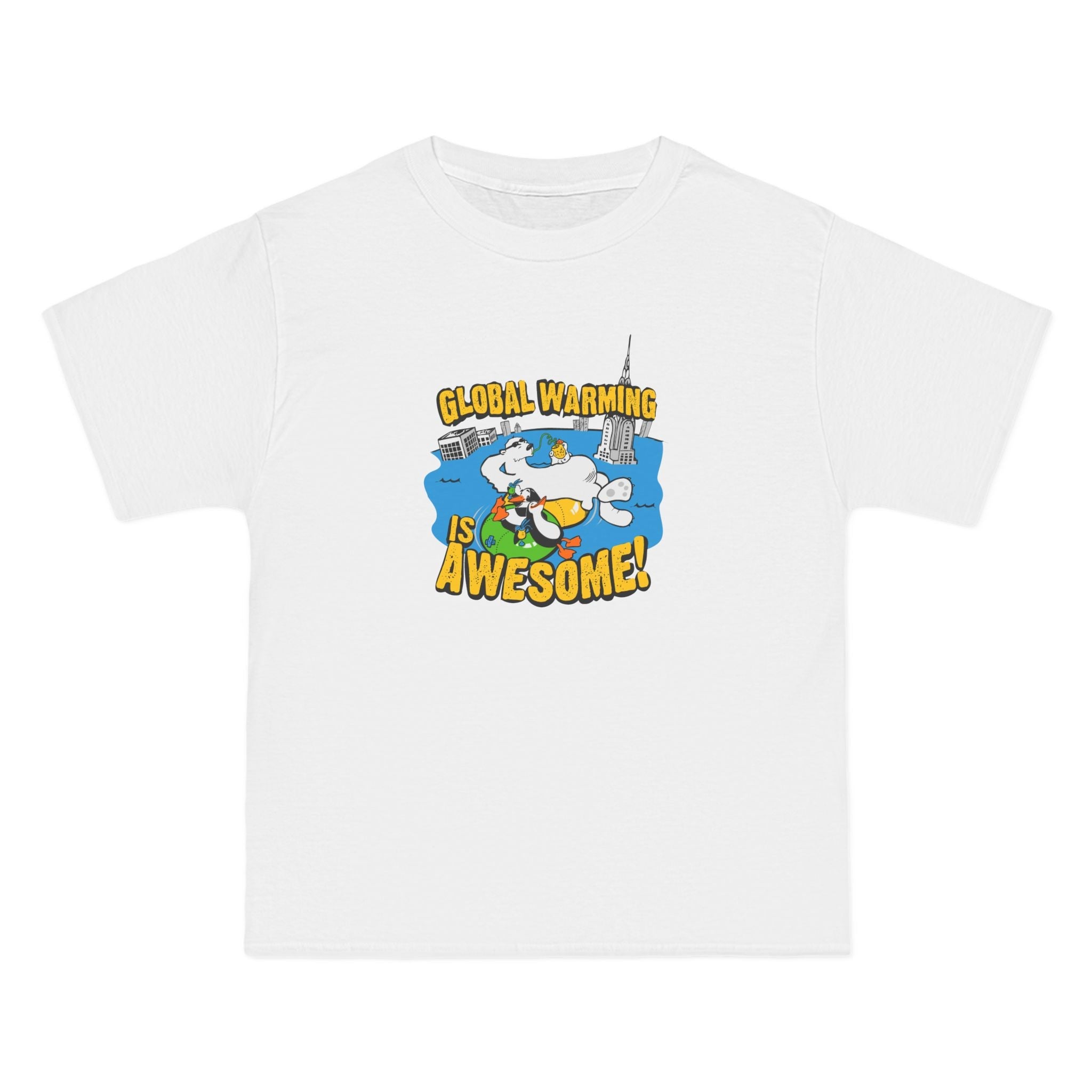 Global Warming Is Awesome - Men's Heavyweight T-Shirt