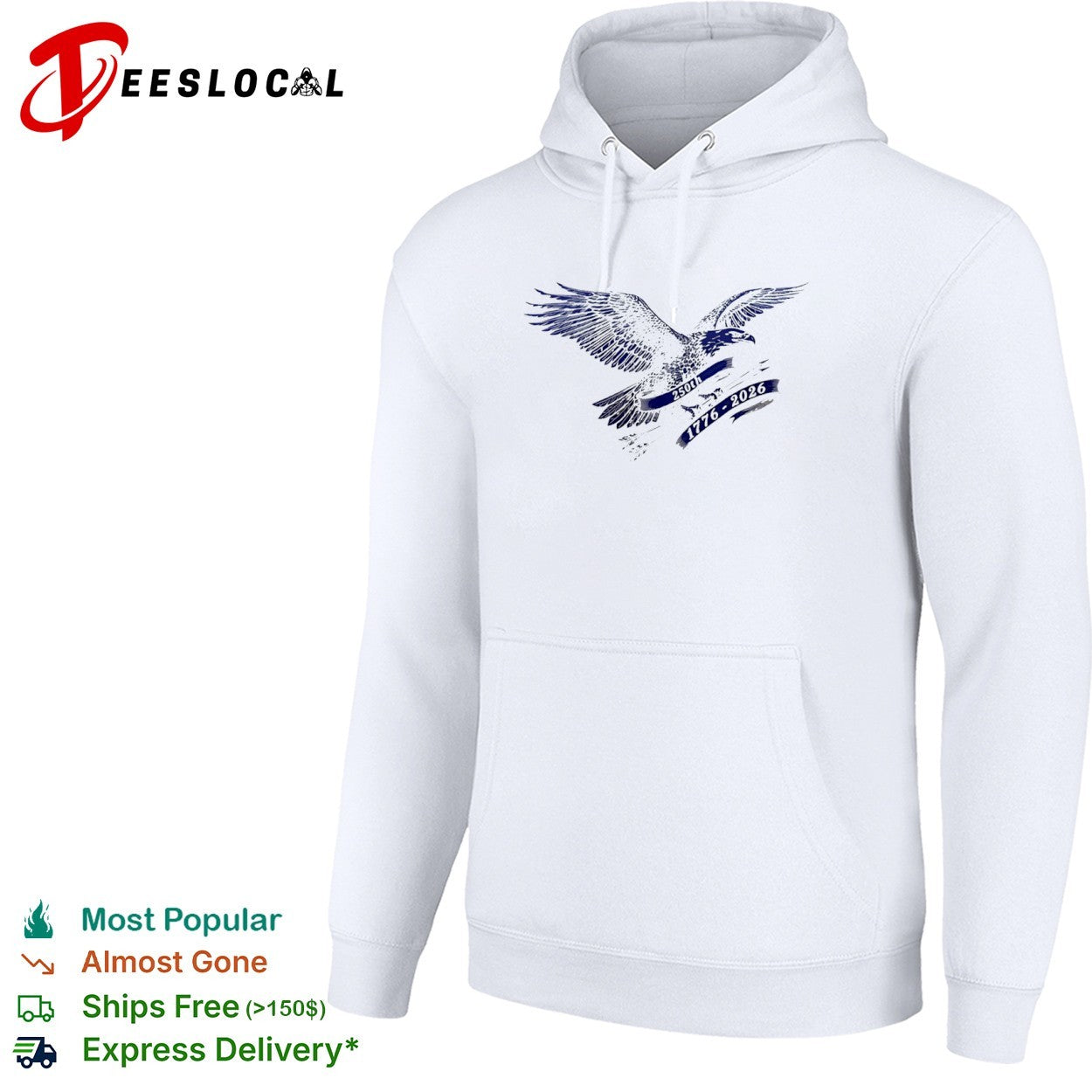 250th 1776 2026 American Eagle Patriotic Independence Day Commemorative shirt