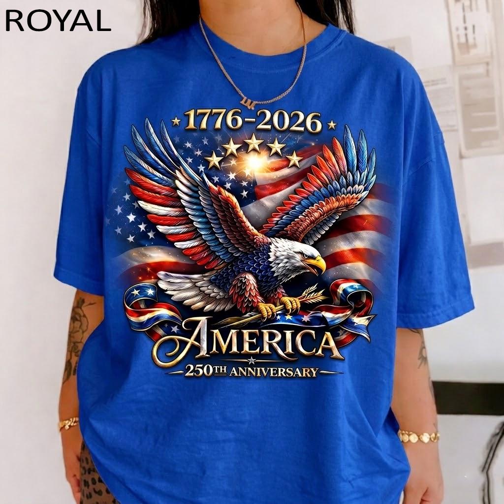 America 250th Anniversary America Patriotic Usa 250 Years Bald Eagle American Tee 1776 2026 Usa 250th (4)