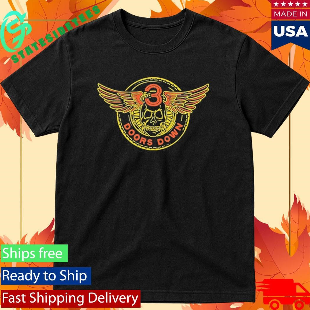 3 Doors Down Yellow Skull Shirt
