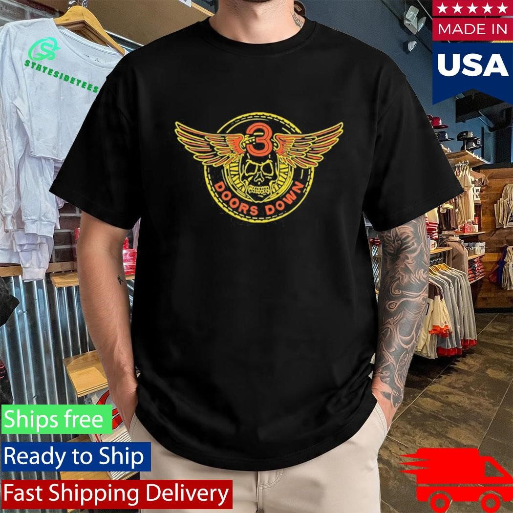 3 Doors Down Yellow Skull Shirt