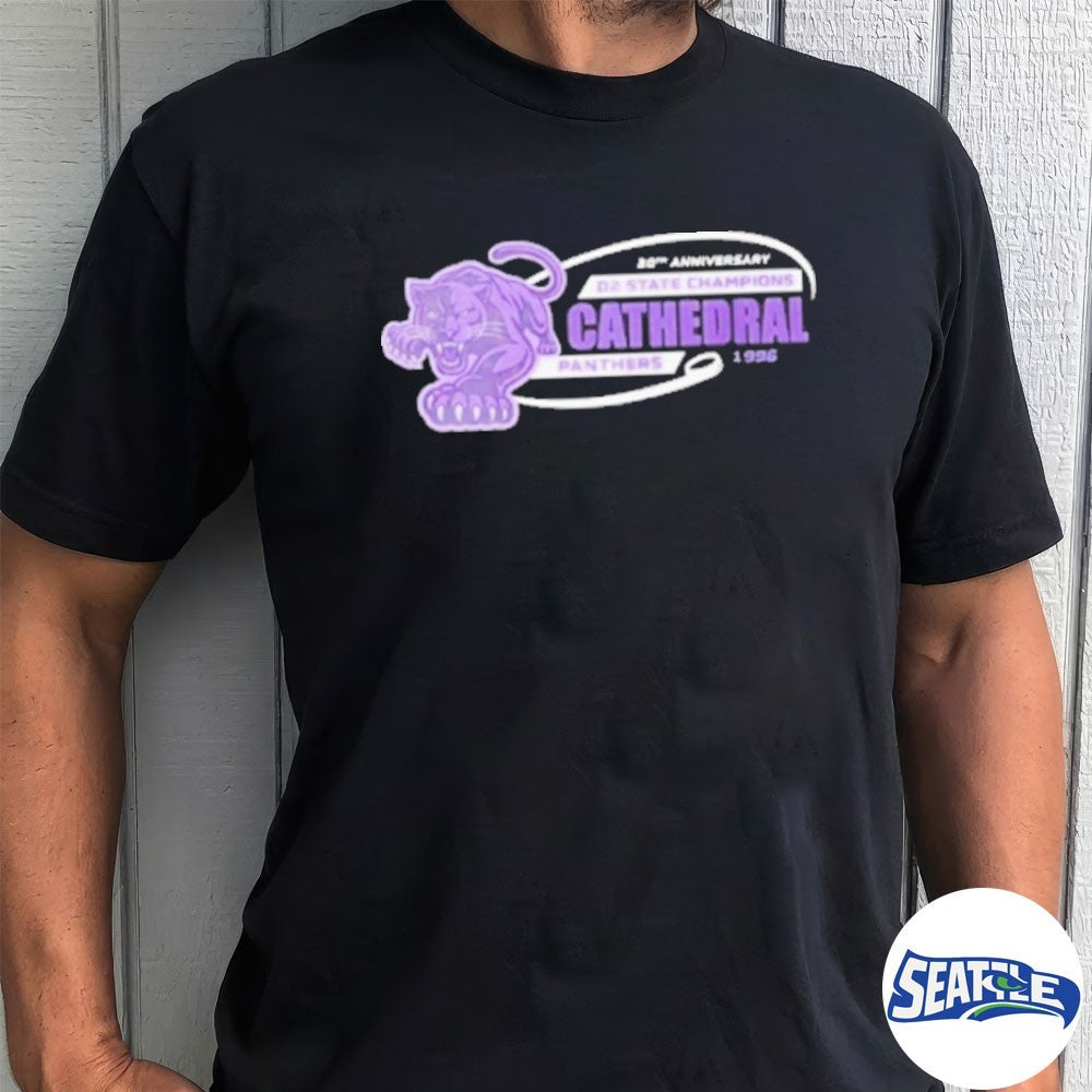 30Th Anniversary D2 State Champions Cathedral Panthers Est 1996 Shirt