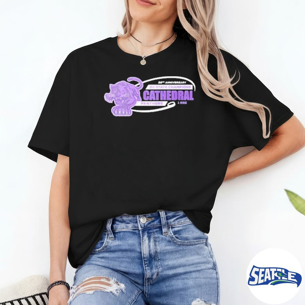 30Th Anniversary D2 State Champions Cathedral Panthers Est 1996 Shirt