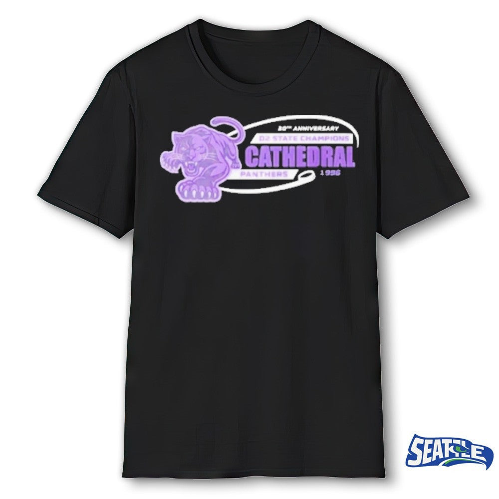 30Th Anniversary D2 State Champions Cathedral Panthers Est 1996 Shirt