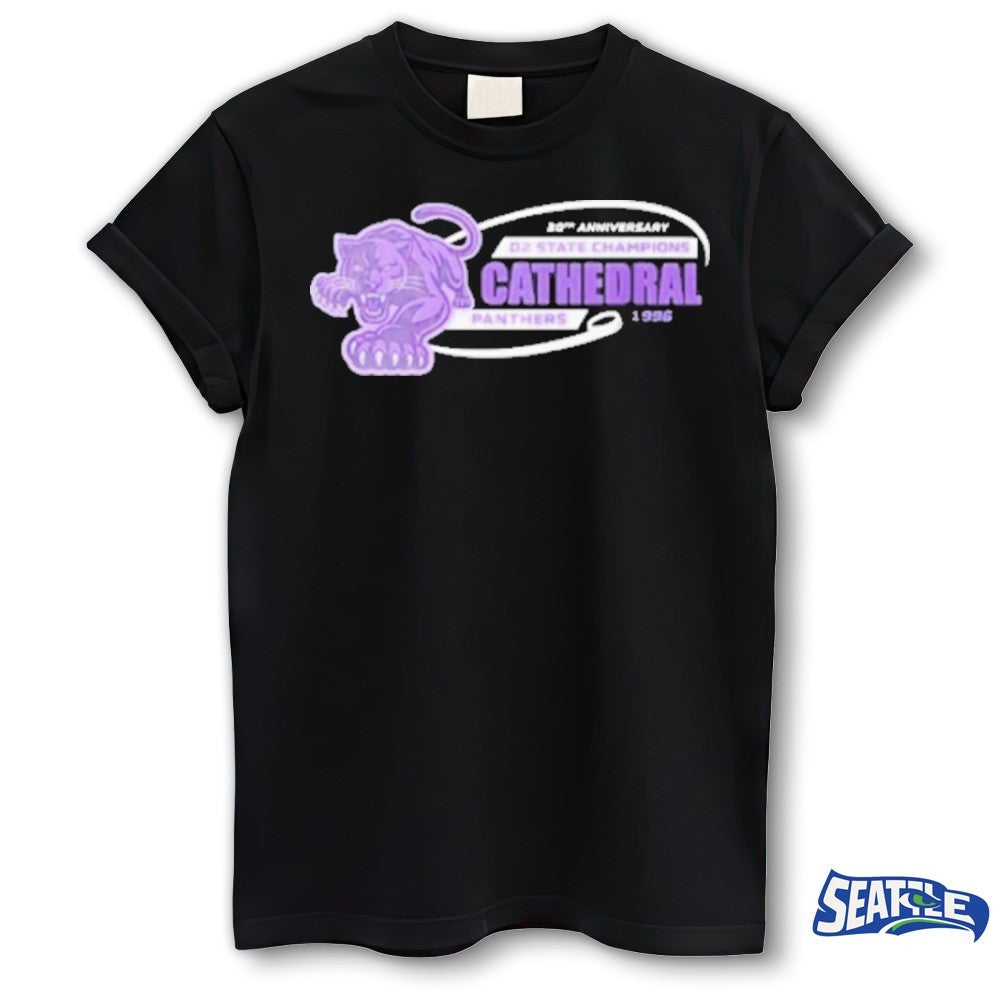 30Th Anniversary D2 State Champions Cathedral Panthers Est 1996 Shirt