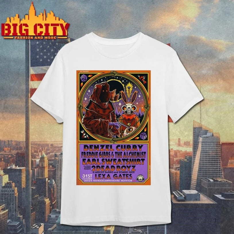 31.10.2025 Morrison Colorado Denzel Curry, Freddie Gibbs Red Rocks Event Poster Shirt