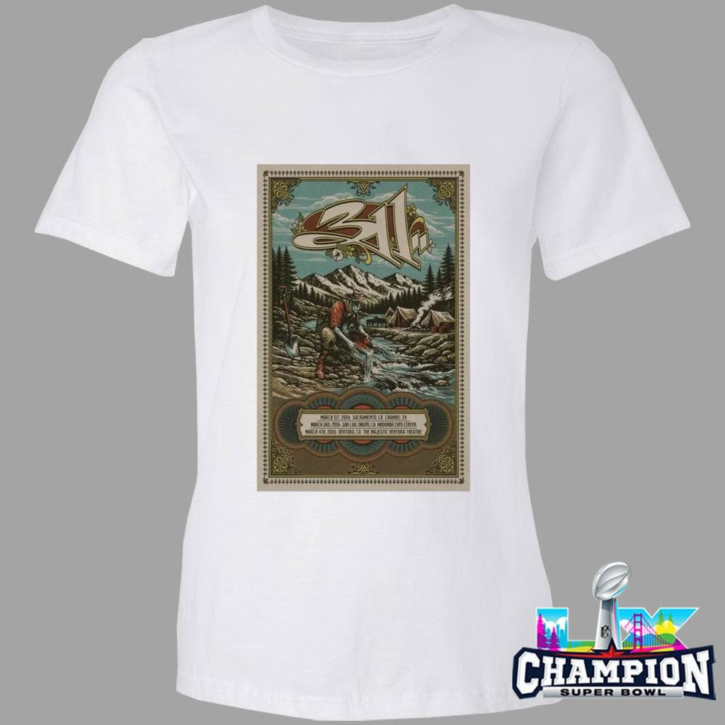 311 Band March 1 2026 Channel 24 Sacramento Ca Shirt