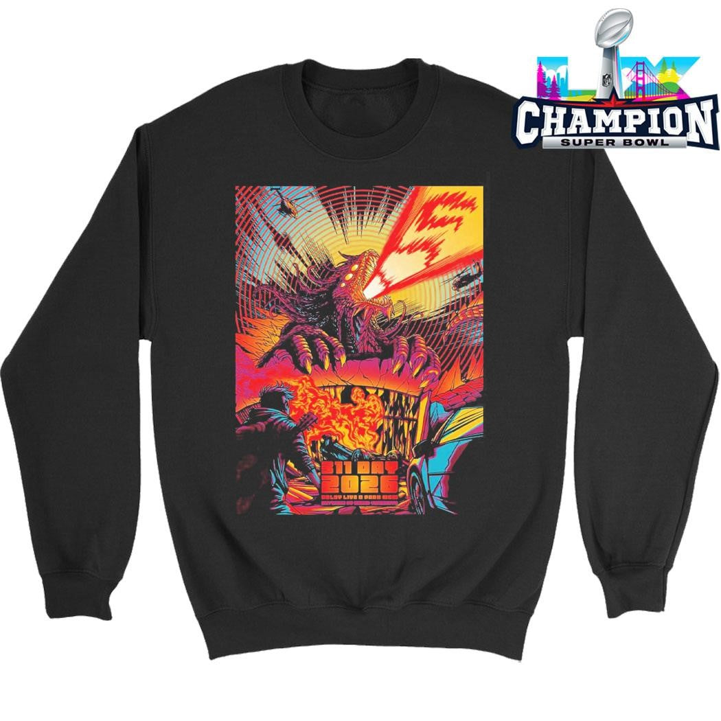 311 Day Las Vegas Nevada 2026 Merch Poster Dolby Live At Park Mgm On March 7-8 2026 Fire Monster Shirt