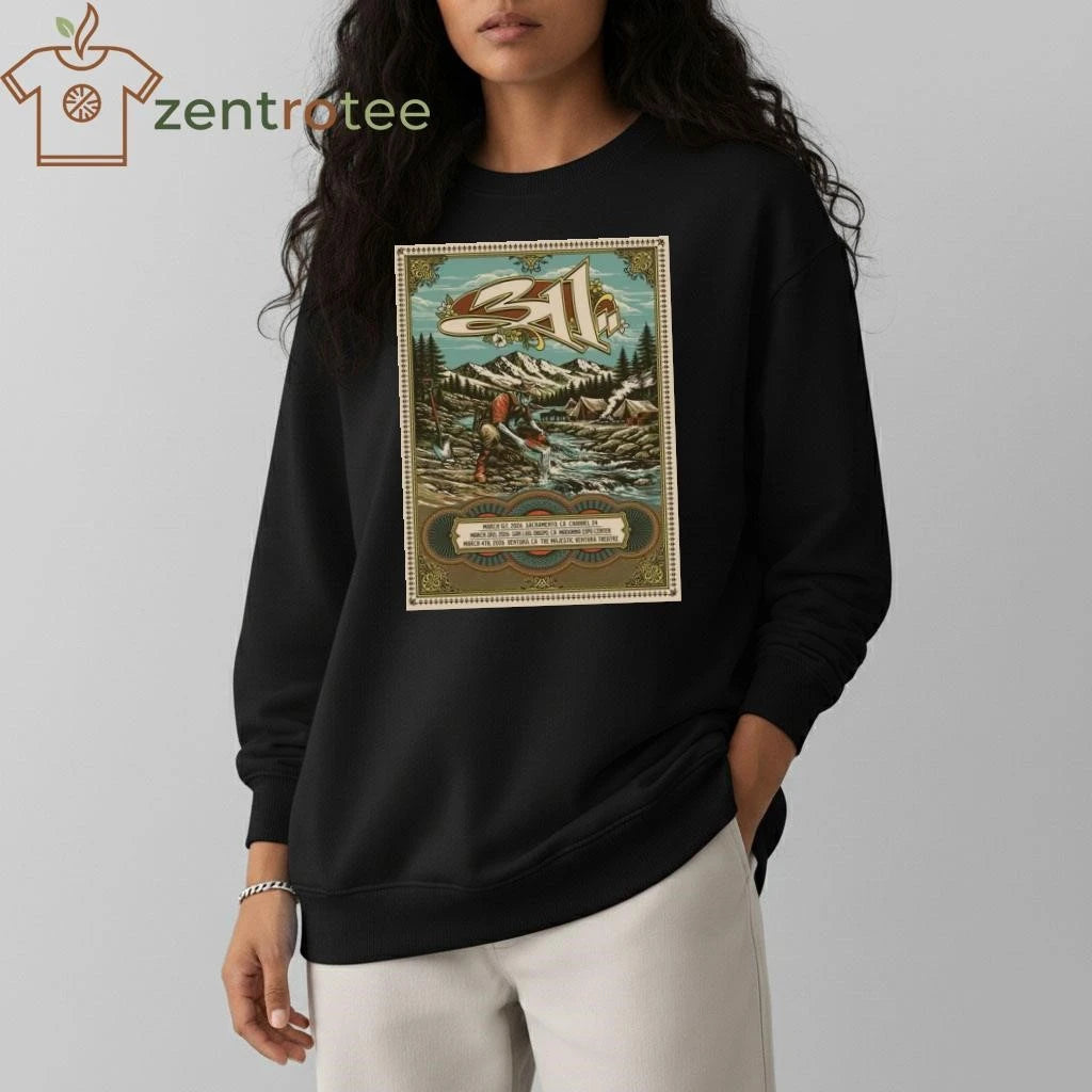 311 The Road To 311 Day Tour 2026 Event Poster Merch From March 1 To 4 Sacramento To Ventura California tee