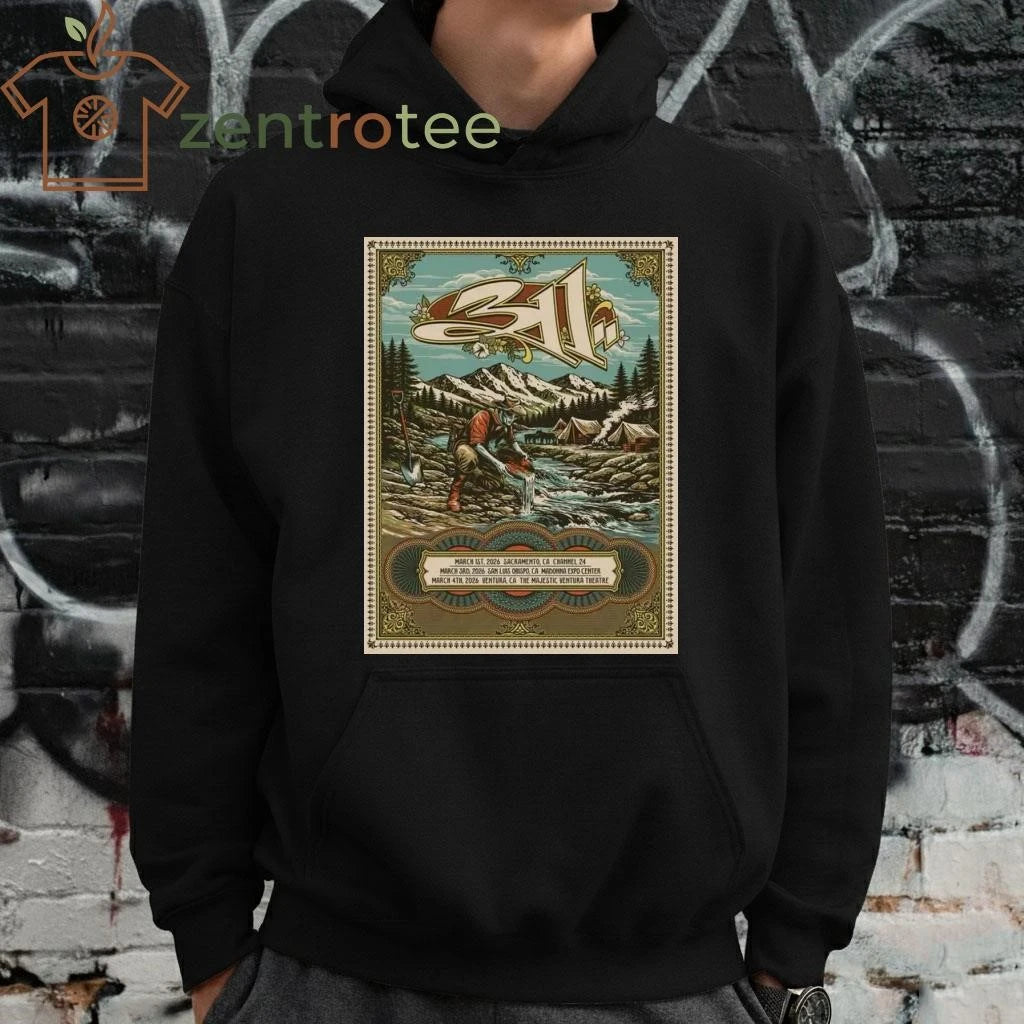 311 The Road To 311 Day Tour 2026 Event Poster Merch From March 1 To 4 Sacramento To Ventura California tee