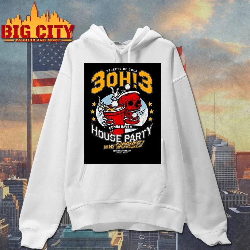 3OH!3 House Party 15th Anniversary of Streets Of Gold 2010-2025 shirt