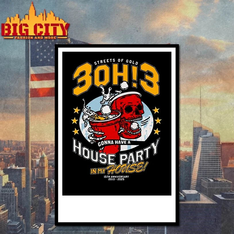 3OH!3 House Party 15th Anniversary of Streets Of Gold 2010-2025 shirt
