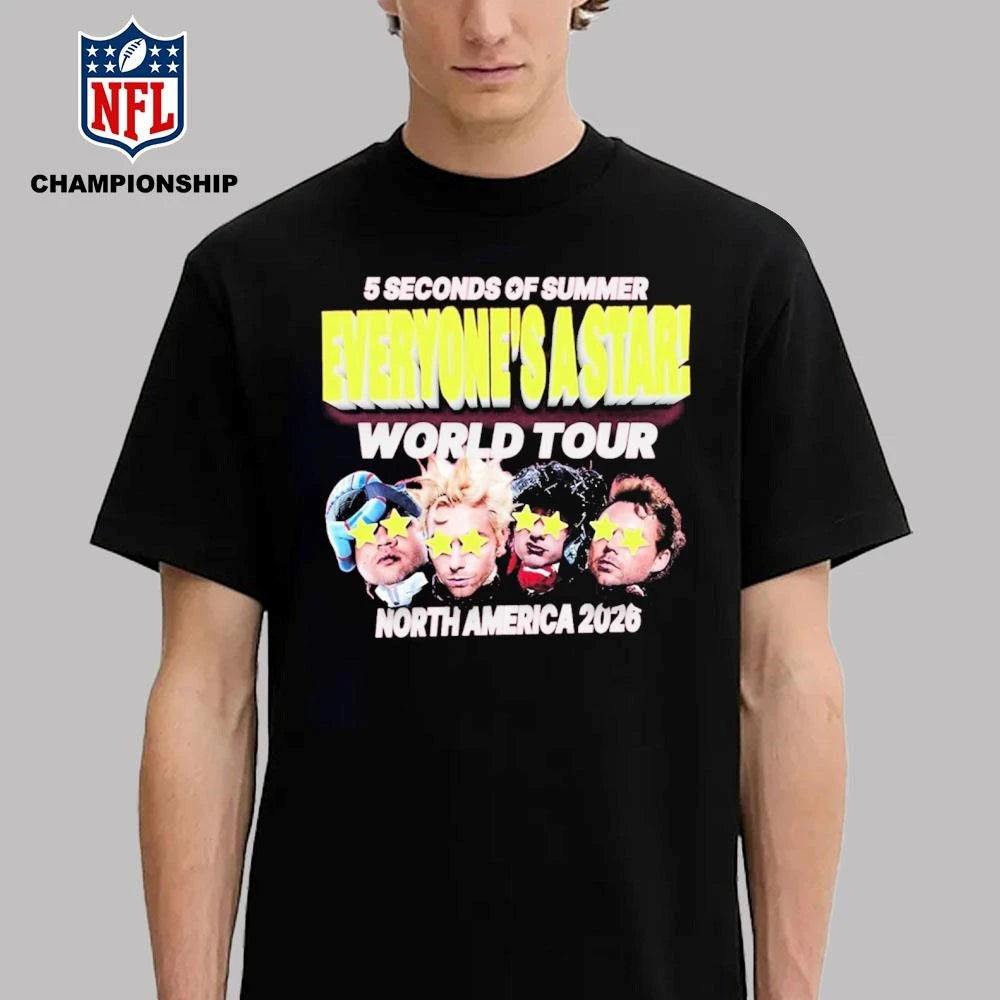 5 Second Of Summer 2026 Tour Everyones A Star North America World Tour Shirt