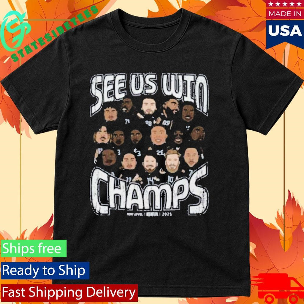 500 Level Seattle Football 2025 See Us Win Champs Cartoon Shirt