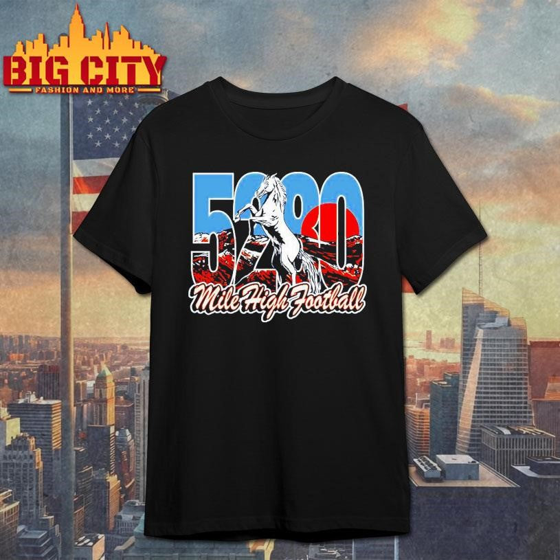 5280 Mile High Football Shirt