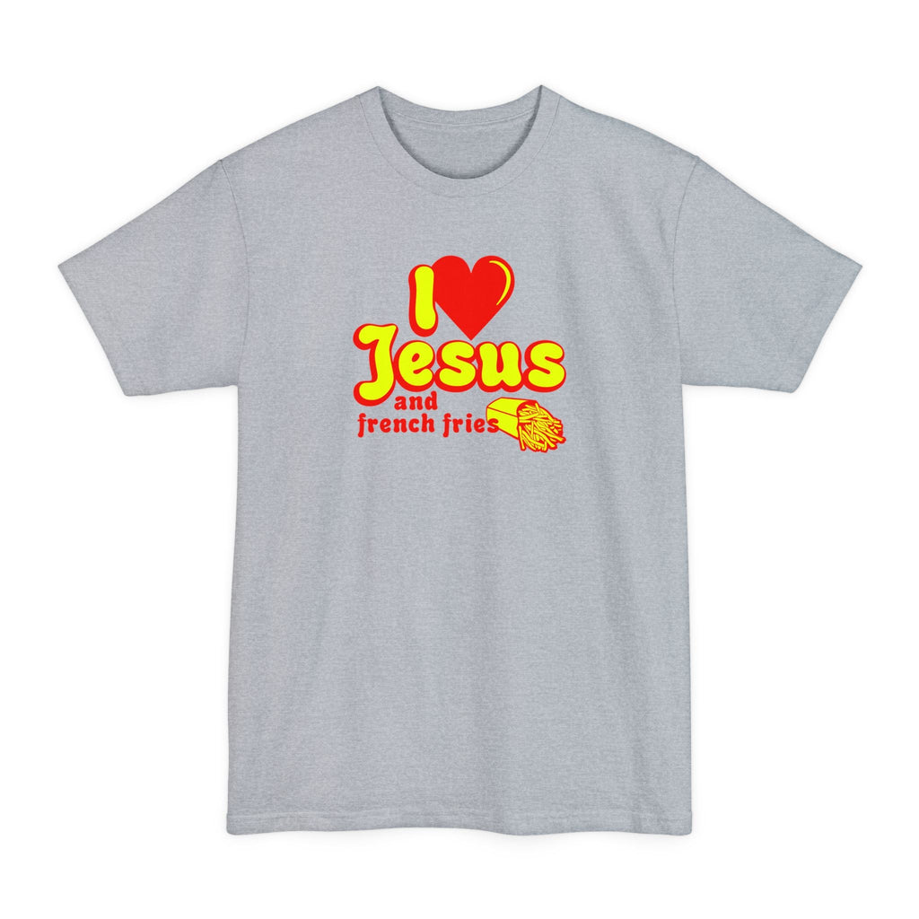 I Heart Jesus (And French Fries) - Men's Tall T-Shirt