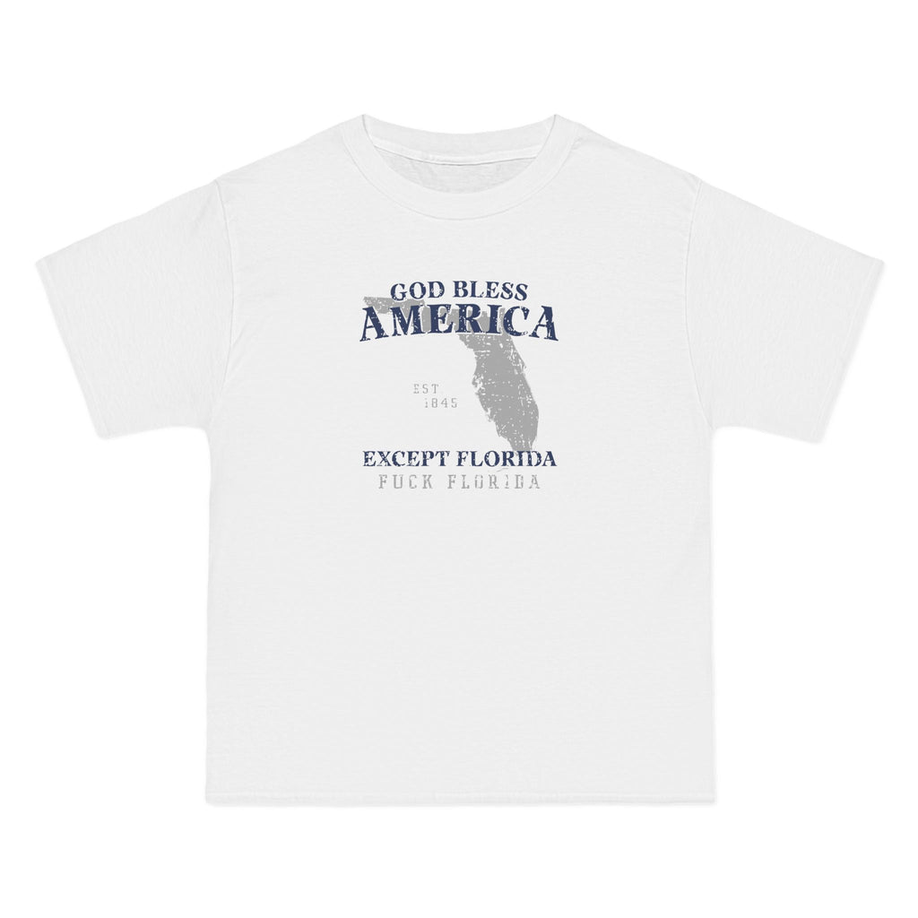 God Bless America Except (State) - Men's Heavyweight T-Shirt