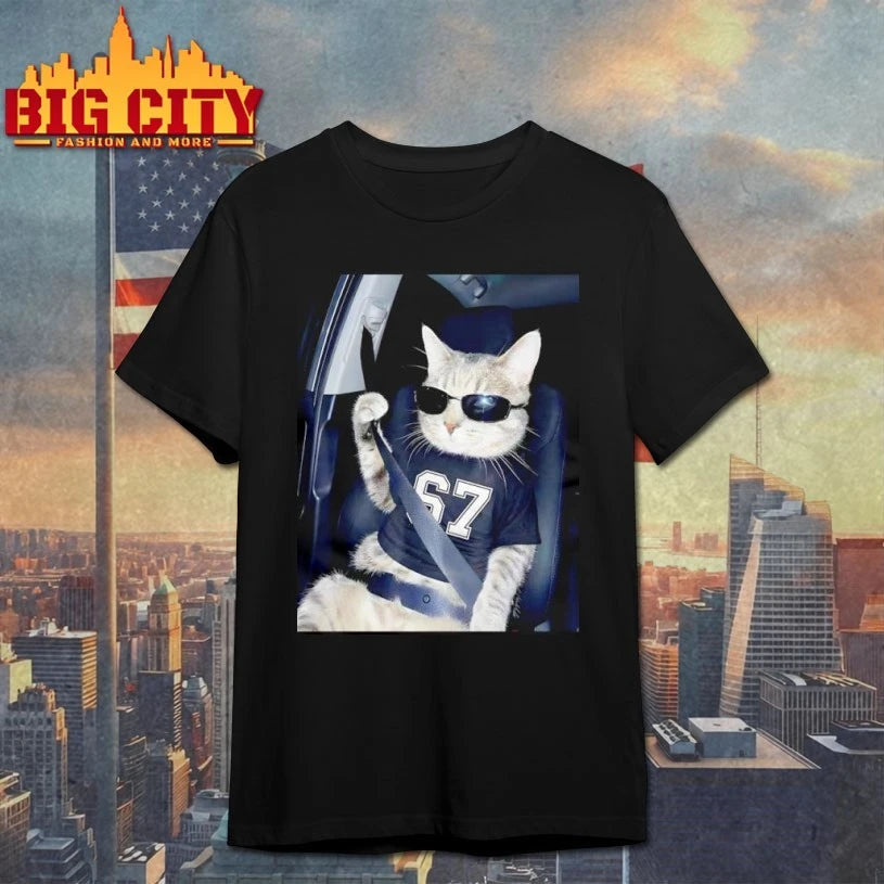 67 Cat Wearing Sunglasses Gen Alpha shirt
