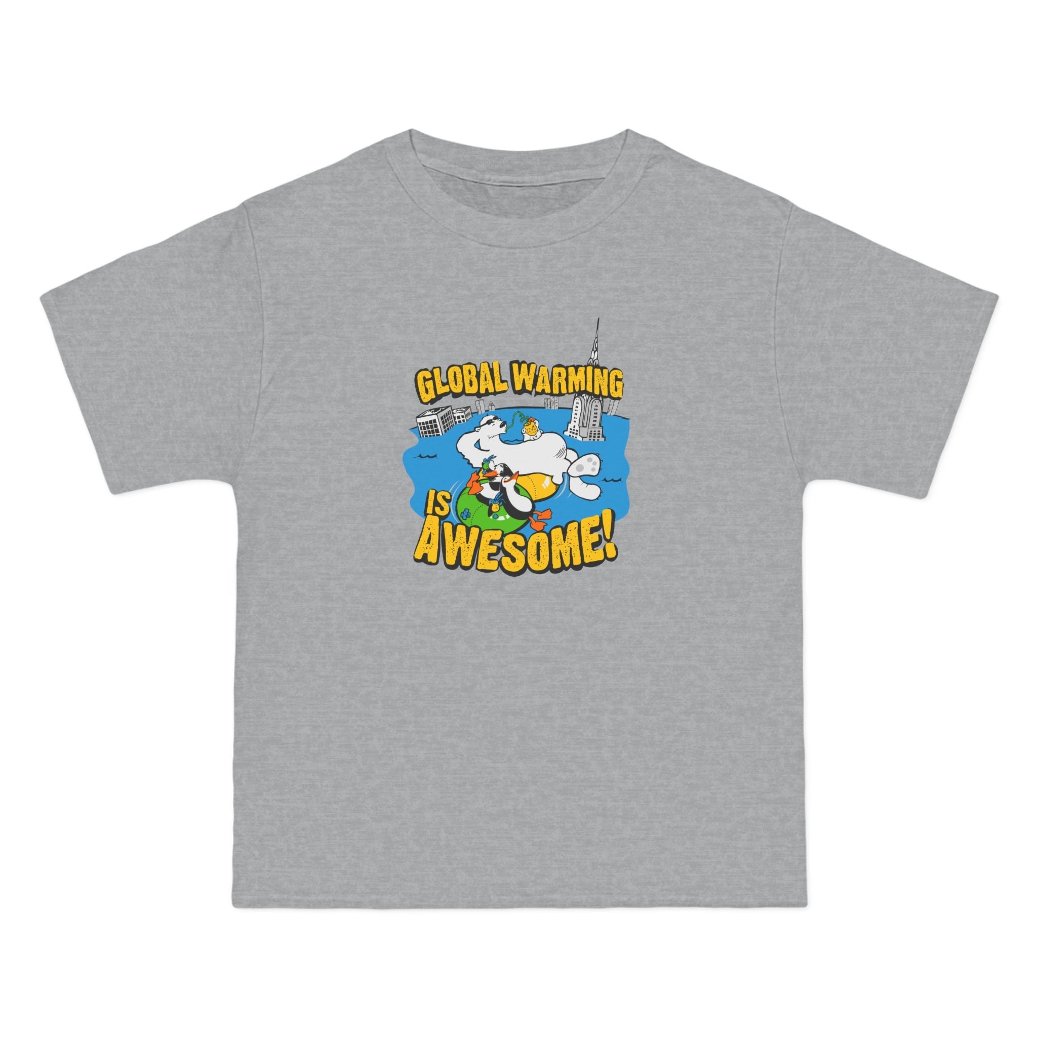 Global Warming Is Awesome - Men's Heavyweight T-Shirt