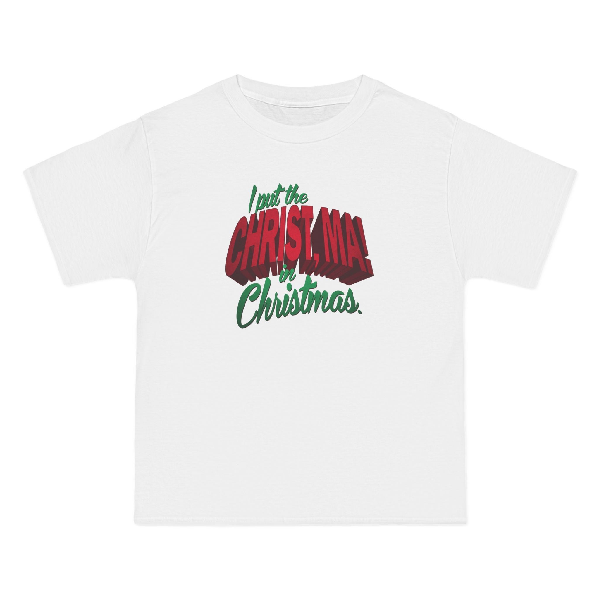 I Put The Christ Ma! In Christmas. - Men's Heavyweight T-Shirt