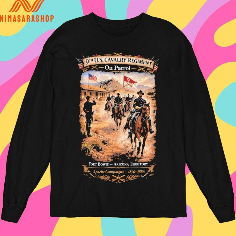 9th Cavalry Regiment On Patrol Fort Bowie Arizona Territory Apache Campaigns 1870-1886 Shirts