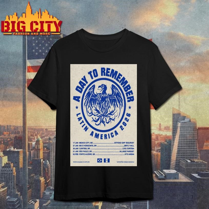A Day To Remember Latin America 2026 Poster Shirt