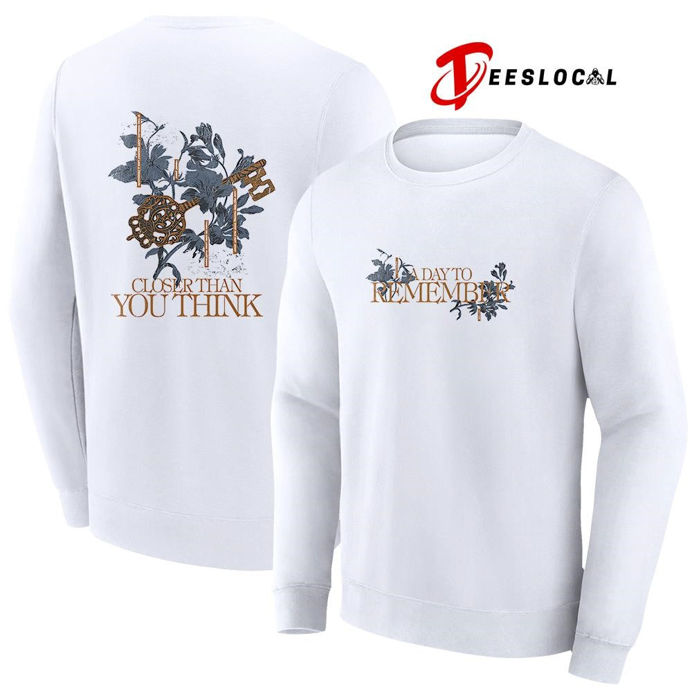 A Day To Remember closer than you think lydrics inspired key graphic shirt