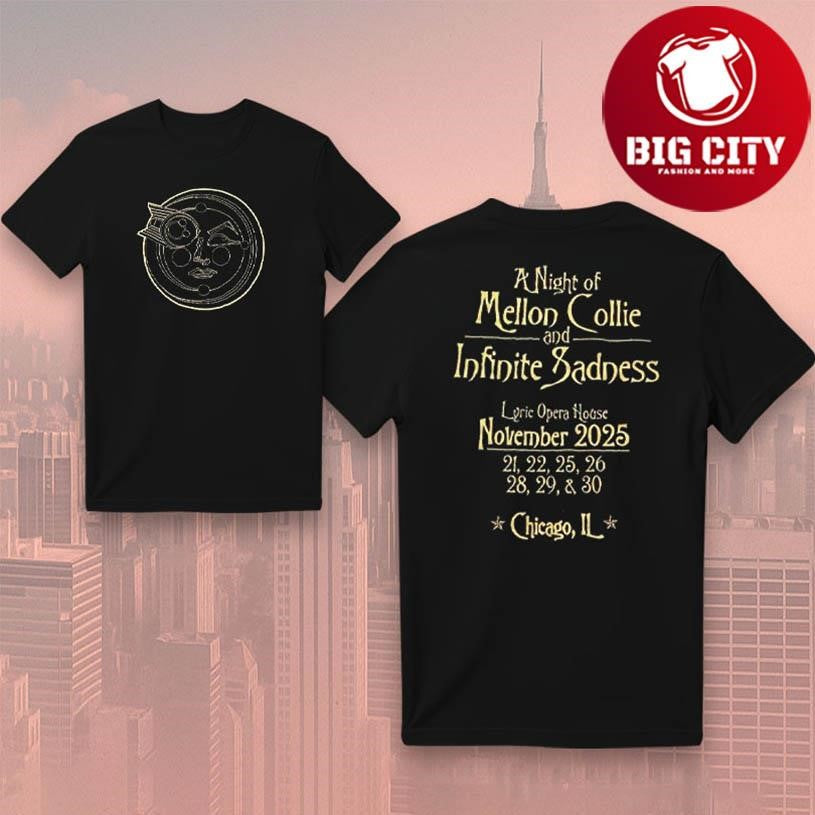 A Night of Mellon Collie Chicago 2025 Two Sided Shirt