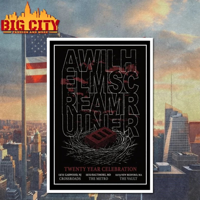 A Wilhelm Scream Ruiner 20 Year Anniversary Dec 11-13 2025 Tour Poster Shirt