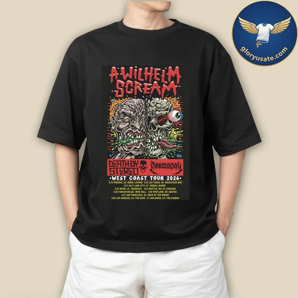 A Wilhelm Scream West Coast Tour 2026 Poster Shirt