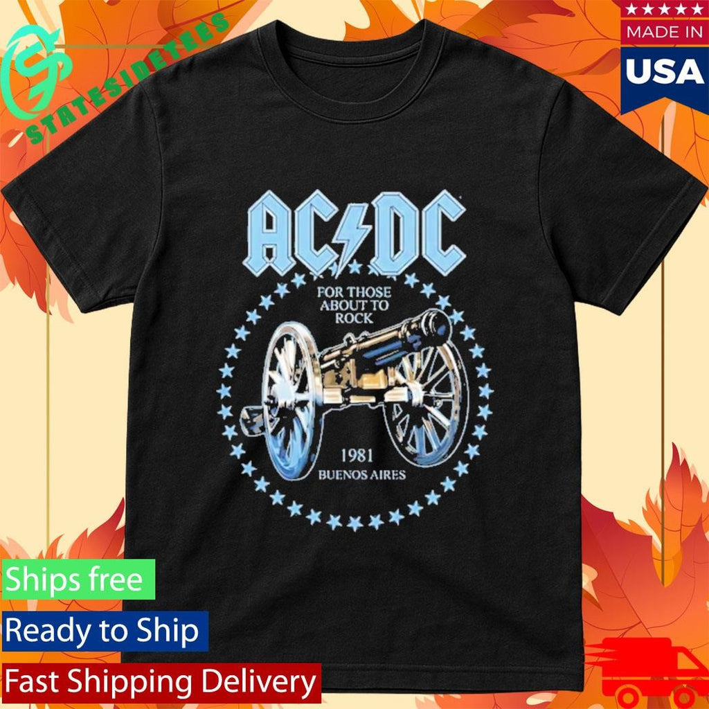 AC DC Merch Argentina PWR Up World Tour 2026 At Estadio River Plate In Buenos Aires Argentina On 23 27 31 March 2026 We Salute You T-Shirt
