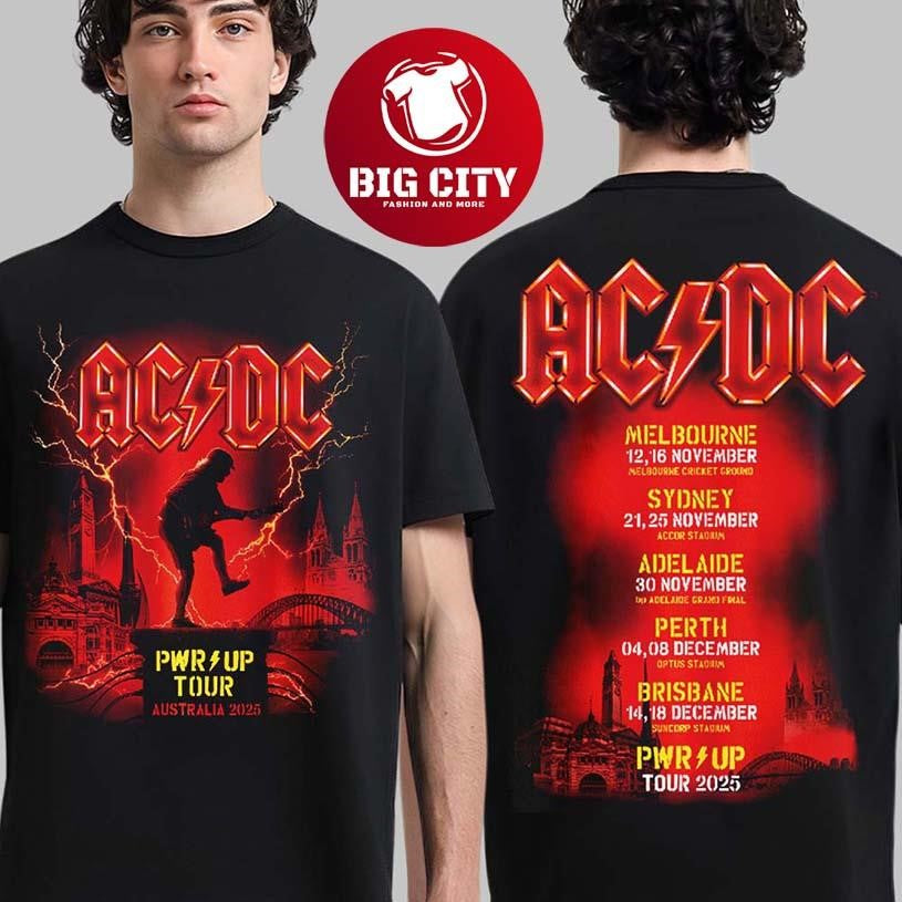 ACDC Australia PWR Up Tour 2025 Two Sided Shirt