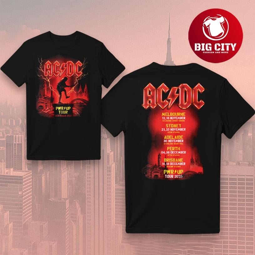 ACDC Australia Tour 2025 Two Sided Shirt