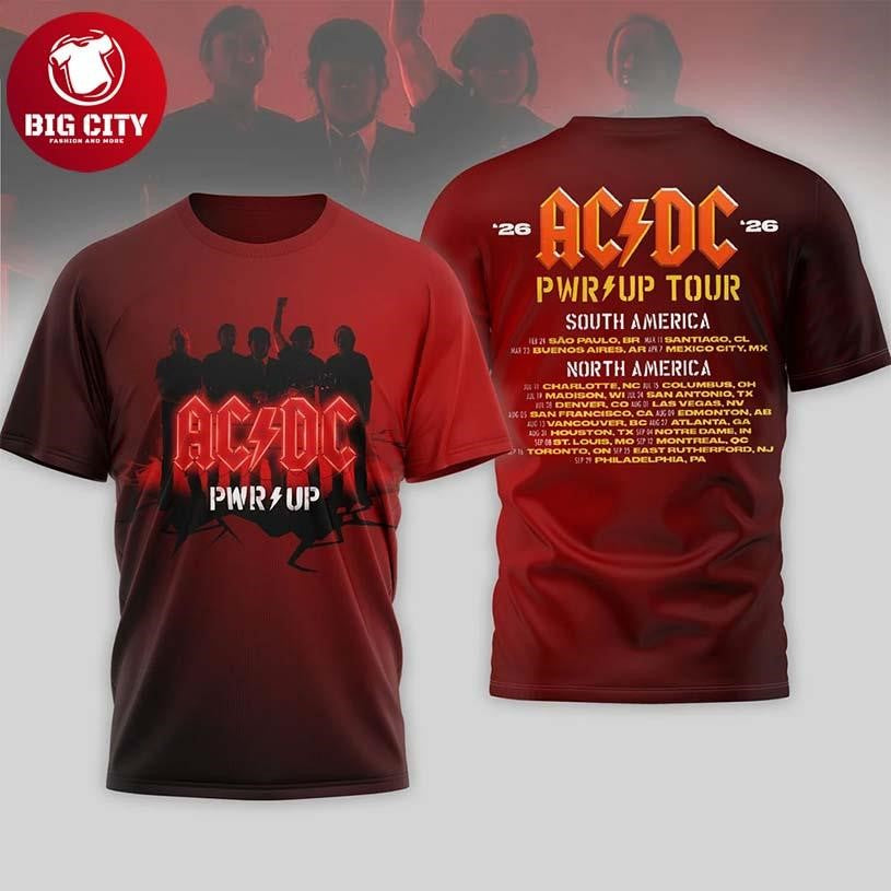 ACDC PWR Up Tour 2026 Fan Two Sided Shirt