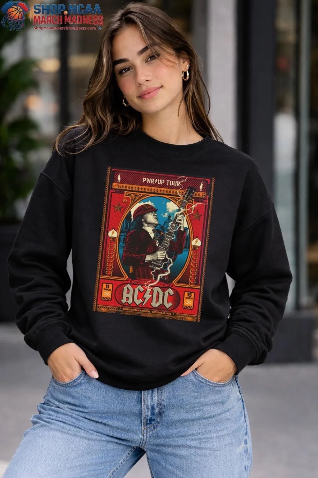 ACDC PWR Up Tour Chile 2026 Venue Poster At Parque Estadio Nacional Santiago De Chile On March 11 And 15 2026 T-Shirt