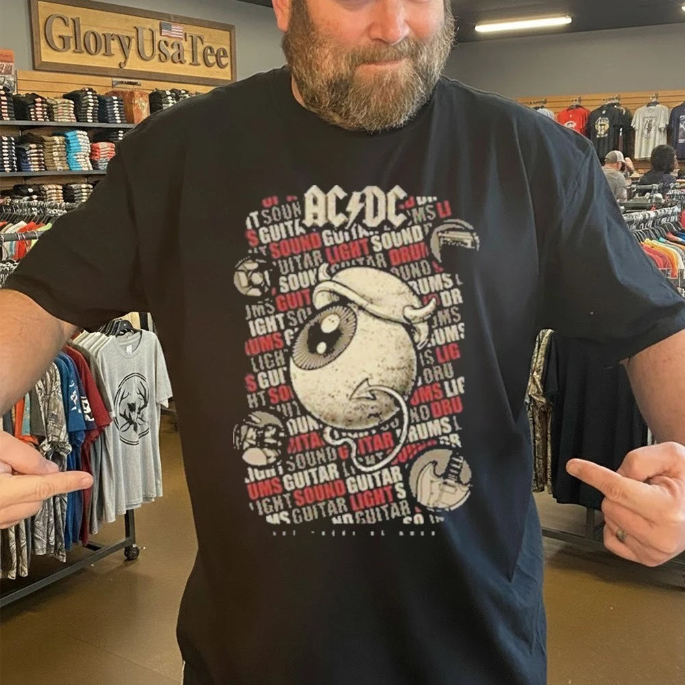 ACDC x Dr Bemoll Let There Be Rock Guitar Sound Light Shirt