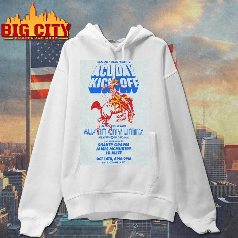 ACL Day Kick Off October 16 2025 Imogene, Willie Texas Poster shirt