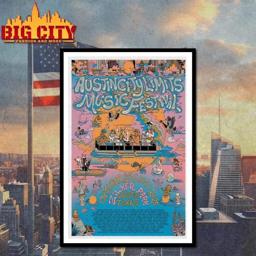 ACL Music Festival Event Austin Texas 2025 Poster shirt