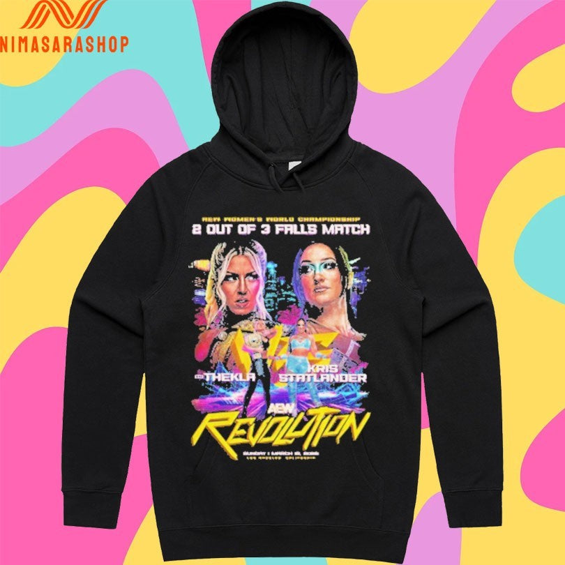 AEW Women’s World Championship 2 Out Of 3 Falls Match Thekla Vs Kris Statlander Aew Revolution 2026 Matchup Shirts